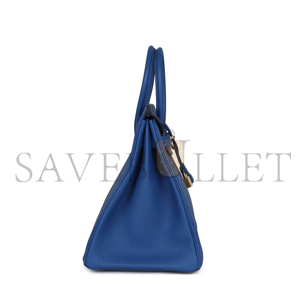 H**mes birkin 35 bleu royal togo gold hardware (35*28*18cm)